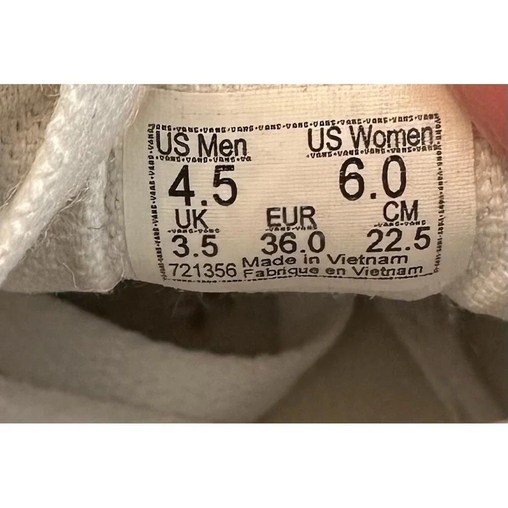 Women's‎ Vans White Platforms Size 6